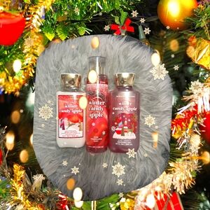 Bath and Body Works Winter Candy Apple Set/3! NWT! 🍎